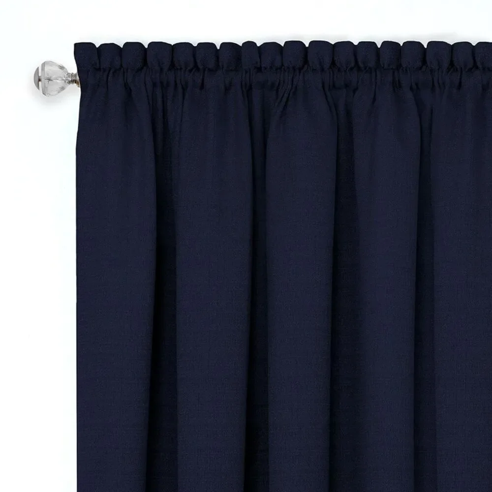 Woven Trends Two-Tone Window Curtain Panels, Rod- Pocket Room Darkening